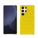 Lederschutzhülle Samsung Galaxy S25 Ultra - Jaune fluo - Couture ( Pantone #c9ff57 ) 
