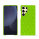 Custodia in pelle Samsung Galaxy S25 Ultra - Vert fluo - Couture ( Pantone #00ab5f ) 