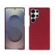 Coque cuir Samsung Galaxy S25 Ultra - Rouge passion ( Pantone #a6192e ) 