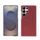 Samsung Galaxy S25 Ultra leather cover - Rouge Veggie ( Pantone #862633 ) 