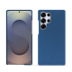 Coque cuir Samsung Galaxy S25 Ultra - Bleu Veggie ( Pantone #3f5864 ) 