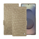 Housse cuir Samsung Galaxy S25 Ultra - Autruche desert ( Pantone #A39382 ) 