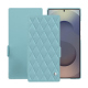 Samsung Galaxy S25 Ultra leather case - Bleu ciel - Couture ( Nappa - Pantone #abcae9 ) 