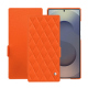 Funda de piel Samsung Galaxy S25 Ultra - Orange fluo - Couture ( Pantone #ff5406 ) 
