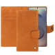 Étui portefeuille cuir Samsung Galaxy S25 Ultra - Mandarine vintage ( Pantone #d47231 ) 