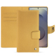 Capa de couro para carteira Samsung Galaxy S25 Ultra - Or Maïa ( Pantone 871C ) 