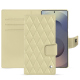 サムスンギャラクシーS25 Ultraレザーウォレットケース - Beige - Couture ( Nappa - Pantone #ceb888 ) 