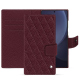 Funda de piel para cartera Samsung Galaxy S25 Ultra - Lie de vin - Couture ( Pantone #412234 ) 