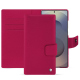 Funda de piel para cartera Samsung Galaxy S25 Ultra - Rose fluo ( Pantone #ff16b4 ) 