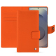 Funda de piel para cartera Samsung Galaxy S25 Ultra - Orange fluo ( Pantone #ff5406 ) 