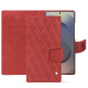 Samsung Galaxy S25 Ultra leather wallet case - Cerise vintage - Couture ( Pantone #a6302e ) 