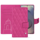 Capa de couro para carteira Samsung Galaxy S25 Ultra - Rose BB - Couture ( Pantone #DB599F )