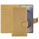 Capa de couro para carteira Samsung Galaxy S25 Ultra - Serpent sabbia ( Pantone #D2BA92 )