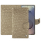 Funda de piel para cartera Samsung Galaxy S25 Ultra - Autruche desert ( Pantone #A39382 ) 
