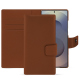 Étui portefeuille cuir Samsung Galaxy S25 Ultra - Marron PU ( Pantone #8B4720 )