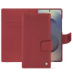 Samsung Galaxy S25 Ultra leather wallet case - Rouge Veggie ( Pantone #862633 ) 