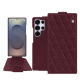 Housse cuir Samsung Galaxy S25 Ultra - Lie de vin - Couture ( Pantone #412234 ) 
