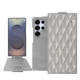 Capa em pele Samsung Galaxy S25 Ultra - Platinium - Couture ( Pantone 877C ) 