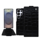 Funda de piel Samsung Galaxy S25 Ultra - Crocodile nero ( Noir / Black) 