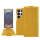 Samsung Galaxy S25 Ultra leather case - Jaune soulèu ( Pantone #F3B934 )