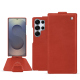 Samsung Galaxy S25 Ultra leather case - Arange clouquié ( Pantone #D33108 )