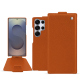 Samsung Galaxy S25 Ultra leather case - Orange vibrant ( Pantone #e36b39 ) 