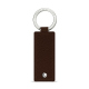 Rectangular leather key ring - Châtaigne ( Pantone #1b1107 ) 