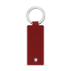 Rectangular leather key ring - Tomate ( Pantone #a61715 ) 