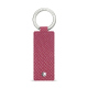 Rectangular leather key ring - Serpent ciclamino ( Pantone #9E4C6E ) 