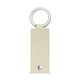Rectangular leather key ring - Crocodile milk ( Pantone #d6d2c4 ) 