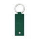 Rectangular leather key ring - Crocodile pino ( Pantone #173F35 ) 