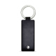 Rectangular leather key ring - Gris Patine