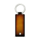Rectangular leather key ring - Fauve Patine