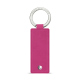 Porta-chaves retangular em pele - Rose BB ( Pantone #DB599F )