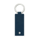 Rectangular leather key ring - Blu mediterran ( Pantone #0E3043 )