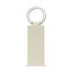 Rechteckiger Schlüsselanhänger aus Leder - Blanc PU ( White ) 