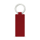 Rectangular leather key ring - Rouge PU ( Pantone #d50032 )