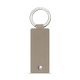 Rectangular leather key ring - Beige Veggie ( Pantone #dab9a1 ) 