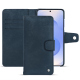 Capa de couro para carteira Samsung Galaxy S25 - Jean vintage ( Pantone #2f414f  ) 