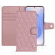 サムスンギャラクシーS25レザーウォレットケース - Rose - Couture ( Nappa - Pantone #efbae1 ) 