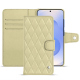 Custodia in pelle Samsung Galaxy S25 - Beige - Couture ( Nappa - Pantone #ceb888 ) 