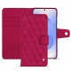Capa de couro para carteira Samsung Galaxy S25 - Rose fluo - Couture ( Pantone #ff16b4 ) 