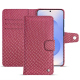 Capa de couro para carteira Samsung Galaxy S25 - Serpent ciclamino ( Pantone #9E4C6E ) 