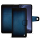 Étui portefeuille cuir Samsung Galaxy S25 - Bleu Patine