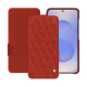 Capa em pele Samsung Galaxy S25 - Papaye - Couture ( Pantone #b54317 ) 