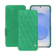 Custodia in pelle Samsung Galaxy S25 - Menthe vintage - Couture ( Pantone #37b375 ) 