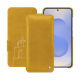 Lederschutzhülle Samsung Galaxy S25 - Jaune soulèu ( Pantone #F3B934 )