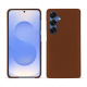 レザーケース Samsung Galaxy S25 - Marron ( Nappa - Pantone #8B4720 ) 
