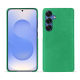 Samsung Galaxy S25 leather cover - Menthe vintage ( Pantone #37b375 ) 