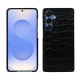 Lederschutzhülle Samsung Galaxy S25 - Crocodile nero ( Noir / Black) 